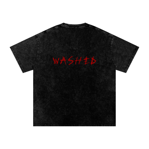 Snow Washed Oversized Cotton T-Shirt