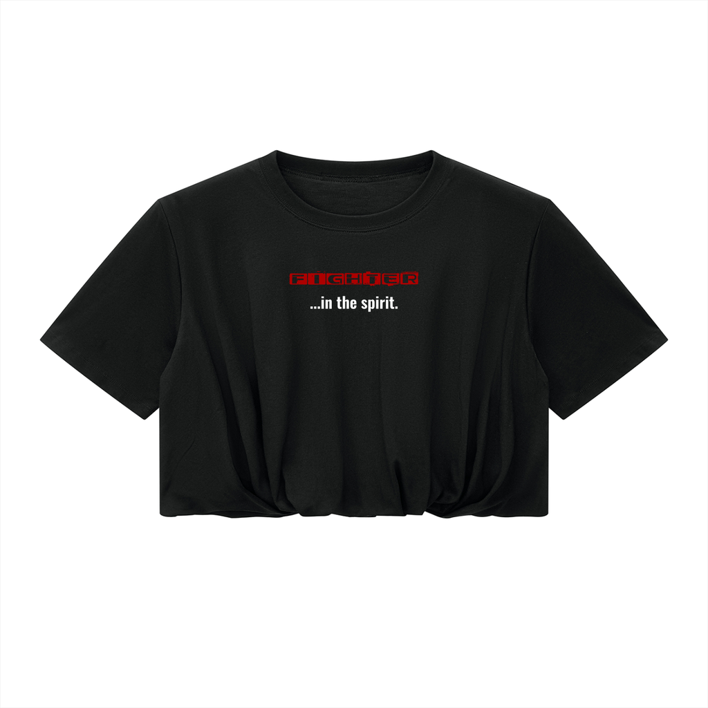 Women’s Crop Bubble Hem T-Shirt