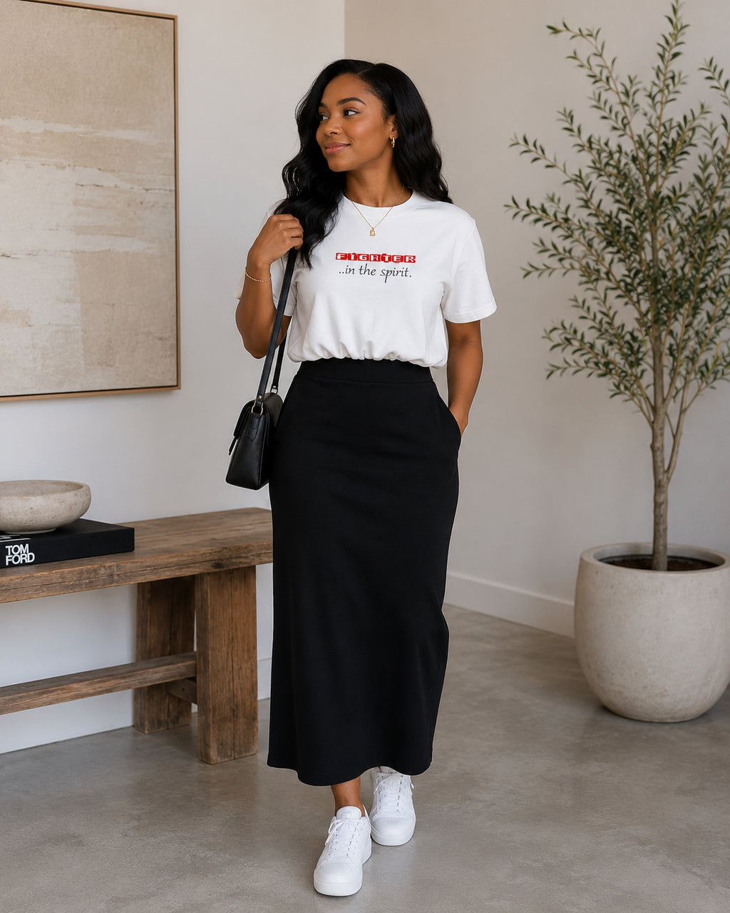 Women’s Crop Bubble Hem T-Shirt