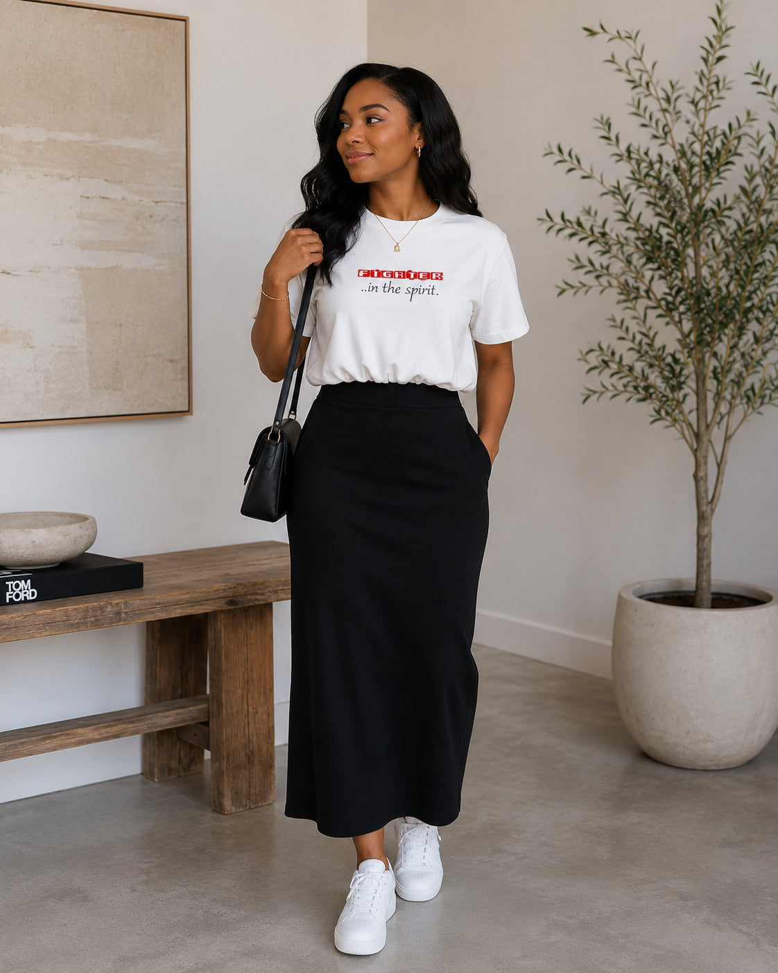 Women’s Crop Bubble Hem T-Shirt