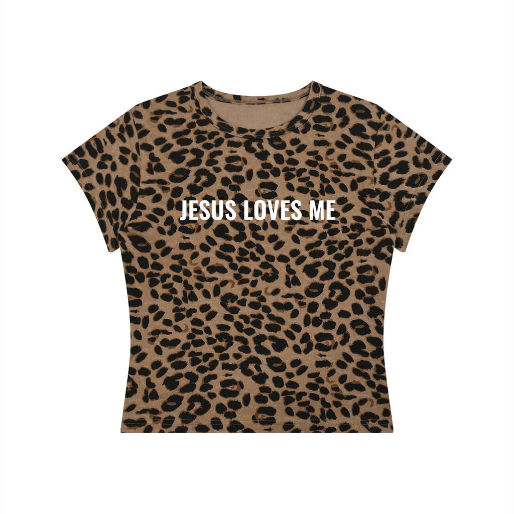 Women’s Leopard Print Crop T-Shirt