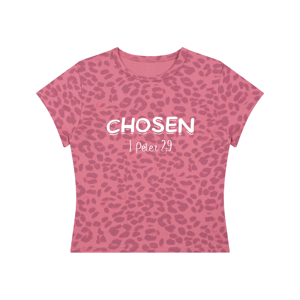 Women’s Leopard Print Crop T-Shirt