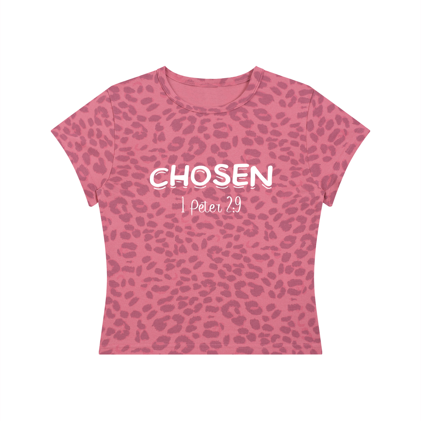 Women’s Leopard Print Crop T-Shirt