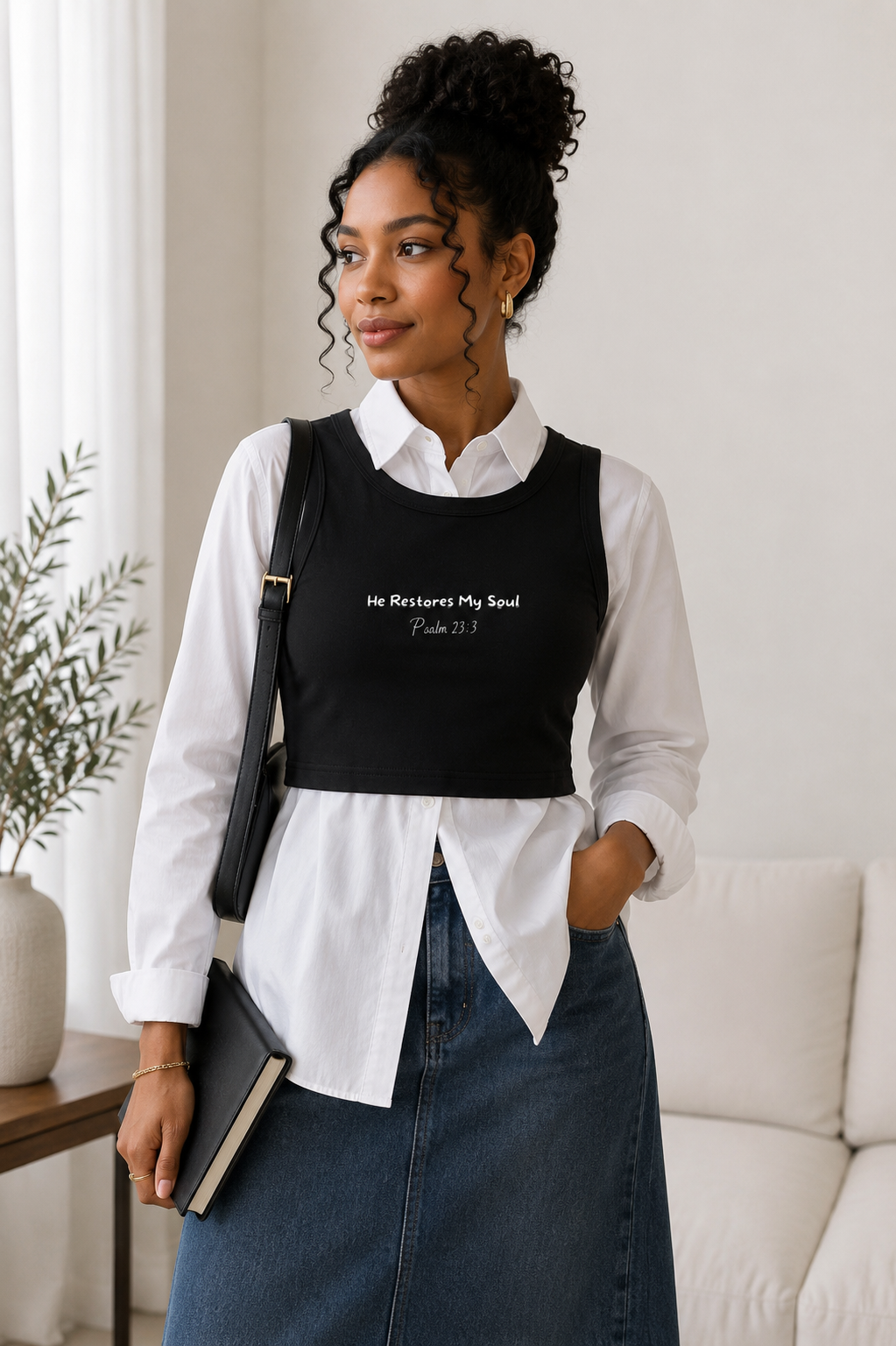 Women's Tight Crewneck Cropped Shirt Add On